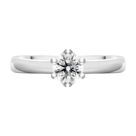 Platinum Brilliant Cut 0.55ct Diamond Trelis Set Solitaire Ring BLC-164