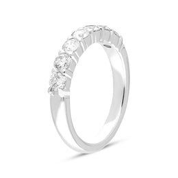 Platinum Brilliant Cut 0.80ct Diamond Half Eternity Ring BLC-180