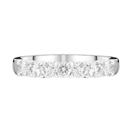 Platinum Brilliant Cut 0.80ct Diamond Half Eternity Ring BLC-180