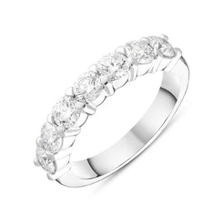 Platinum Brilliant Cut 1.52ct Diamond Half Eternity Ring BLC-181