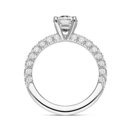 Platinum Diamond Certified Solitaire Shoulder Set Ring, BLC-314 _3