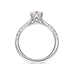 Platinum Diamond Certified Solitaire Shoulder Set Ring, BLC-315_3