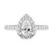 Platinum Diamond Pear Cut Cluster Shoulder Set Ring, FEU-2385_2