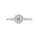 Platinum Diamond Shoulder Set Round Halo Ring, FEU-1907_2