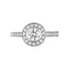 Platinum Diamond Shoulder Set Round Halo Ring, FEU-2496_2