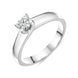 Platinum Diamond Twisted Claw Set Solitaire Ring RUNQ0000484