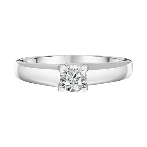 Platinum Diamond Twisted Claw Set Solitaire Ring RUNQ0000484