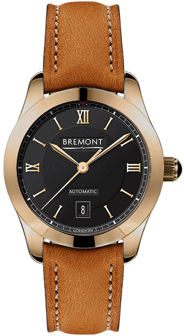 Bremont Watch Solo 32 LC Rose Gold Ladies SOLO-32-LC/RG-BK/R Tan Leather