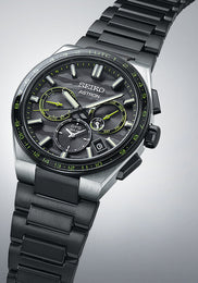 Seiko Astron GPS Solar 5X Dual Time Cyber Yellow Limited Edition