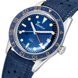 Squale SUB-39 GMT Blue Vintage Rubber