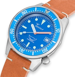 Squale 1521 Blue Blasted Leather
