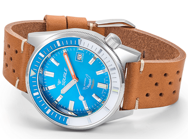 Squale Matic Light Blue Leather