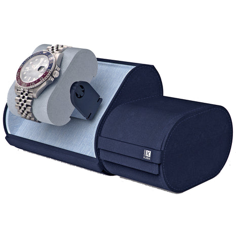 Swiss KubiK Watch Winder Travelbox Blue