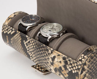 WOLF Watch Roll Exotic Triple Tan