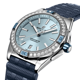 Breitling Super Chronomat Automatic 38 Iced Blue Rubber