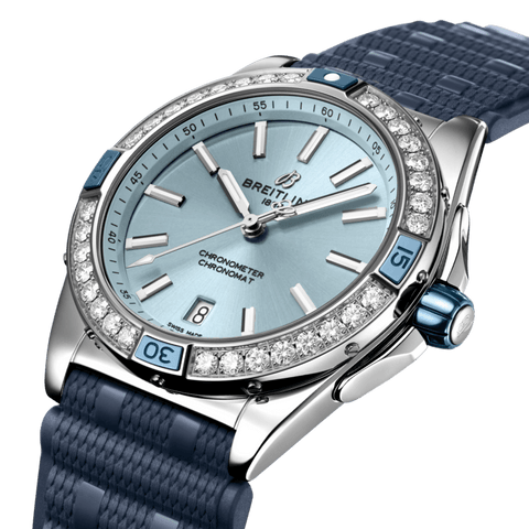 Breitling Super Chronomat Automatic 38 Iced Blue Rubber