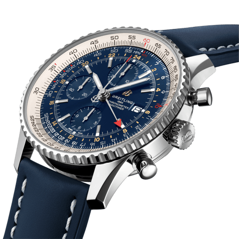 Breitling Watch Navitimer 1 Chronograph GMT 46 Leather Tang Type
