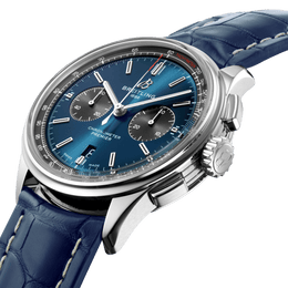 Breitling Watch Premier B01 Chronograph 42 Blue Croco Tang