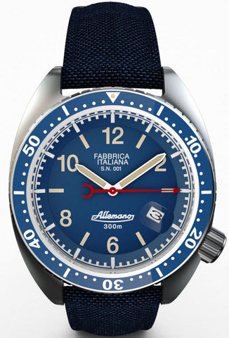 Allemano Watch 1973 Diver Shark Dark Blue