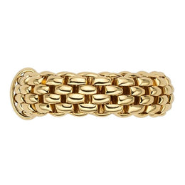 Fope Flex'it Essentials 18ct Yellow Gold Medium Wide Ring AN559.