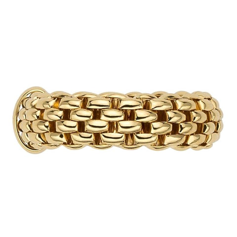 Fope Flex'it Essentials 18ct Yellow Gold Medium Wide Ring AN559.