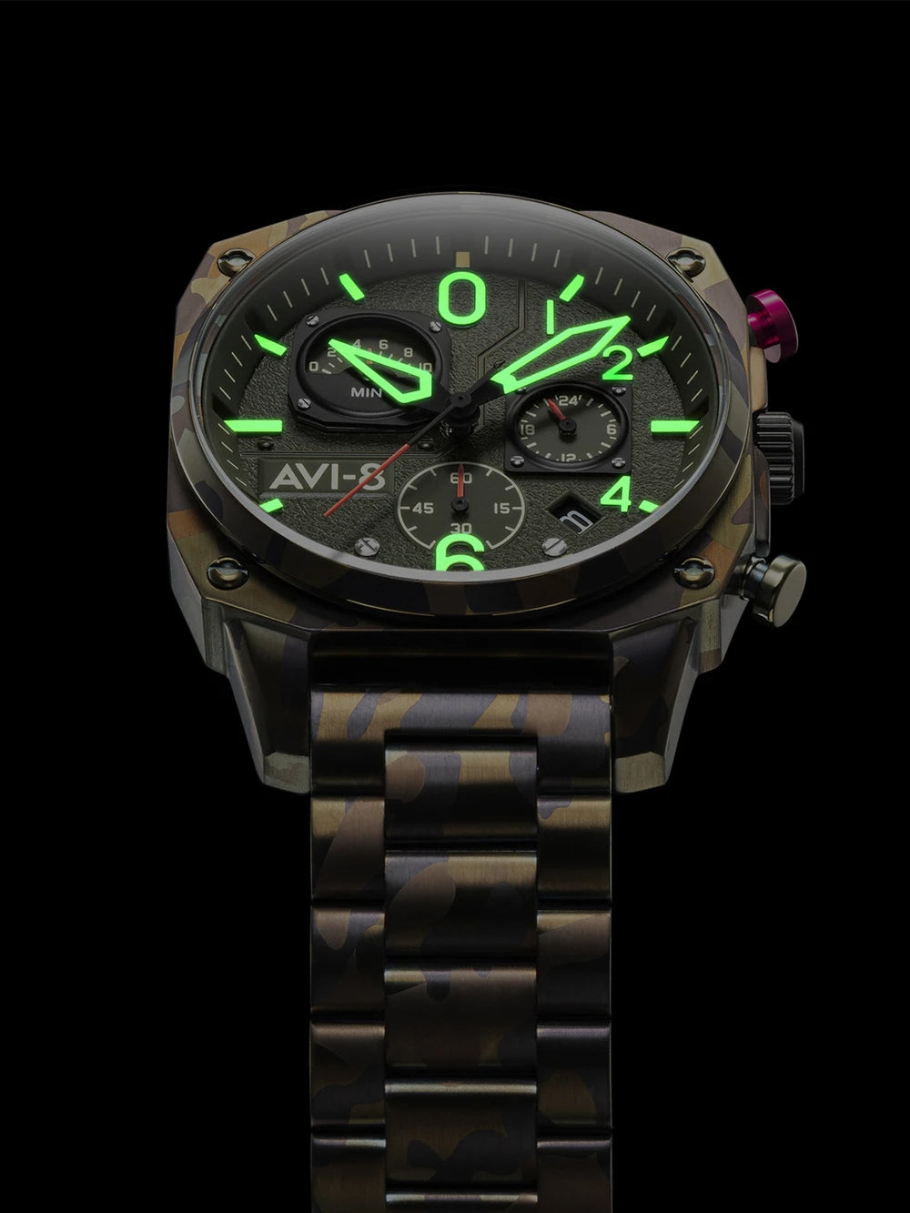 AVI 8 Watch Hawker Hunter Retrograde Chronograph Ground Camo AV