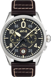 AVi-8 Watch Spitfire Lock Chronograph Midnight Oak AV-4089-01