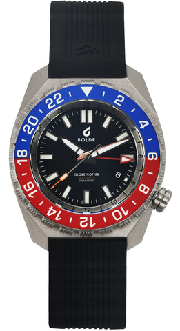 Boldr Watch Globetrotter GMT Blue Red