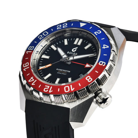 Boldr Watch Globetrotter GMT Blue Red