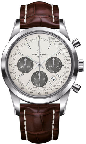 Breitling Watch Transocean Chronograph Mercury Silver AB015212/G724/740P