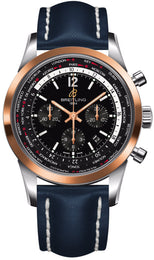 Breitling Watch Transocean Unitime Pilot Black Red Gold UB0510U4/BC26/101X