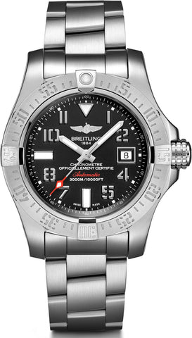 Breitling Watch Avenger II Seawolf Volcano Black Steel Bracelet A17331101B2A1