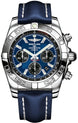 Breitling Watch Chronomat 44 Blackeye Blue Leather AB011012/C789/105X