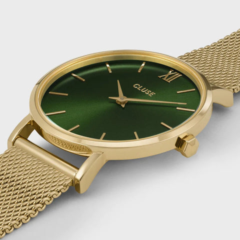 Cluse Minuit Mesh Green Gold