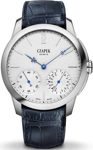 Czapek Watch Quai des Bergues Steel Guilloche Ricochet Steel Sea Salt Grey Limited Edition