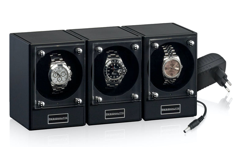 Designhuette Watch Winder Piccolo Starter Kit 3 Black 70005-80