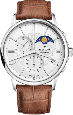 Edox Watch Les Bemonts Chronograph Moon Phase 01651 3 AIN