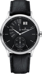 Edox Watch Les Vauberts Day Date Retrograde 34500 3 NIN