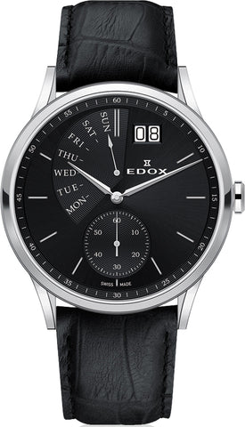 Edox Watch Les Vauberts Day Date Retrograde 34500 3 NIN