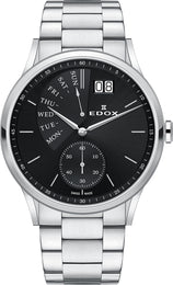 Edox Watch Les Vauberts Day Date Retrograde 34500 3M NIN