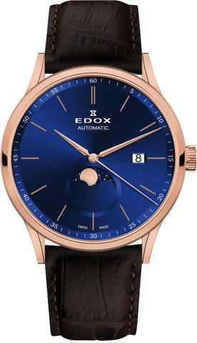 Edox Watch Les Vauberts Moon Phase 80500 37R BUIR