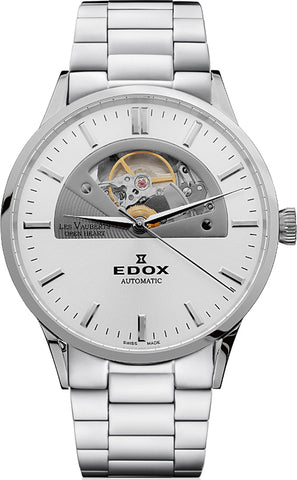 Edox Watch Les Vauberts Open Heart Automatic 85014 3M AIN