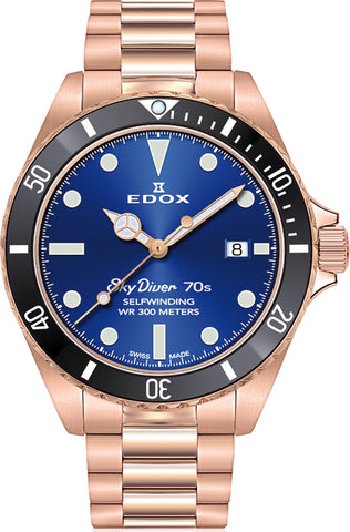 Edox Watch Skydiver 3 Hands 80112 37RNM BUI