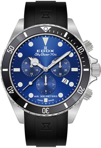 Edox Watch Skydiver Chrono Quartz 10238 3NCA BUI