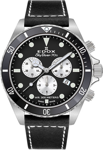 Edox Watch Skydiver Chrono Quartz 10238 3NC NIA