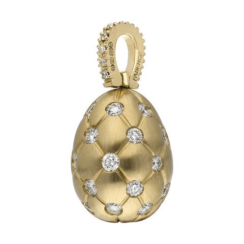 Faberge Treillage 18ct Yellow Gold Diamond Egg Charm Exclusive Edition, 576EC3236_2