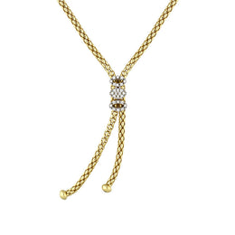 Fope 18ct Yellow Gold 0.25ct Diamond Necklace. PREJ-010.