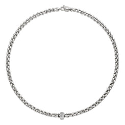 Fope Eka 18ct White Gold 0.58ct Diamond Necklace, 607C/PAVE.