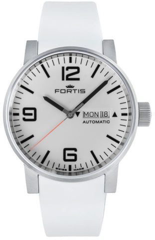 Fortis Watch Cosmonautis Spacematic Steel White 623.10.12 White Silicone