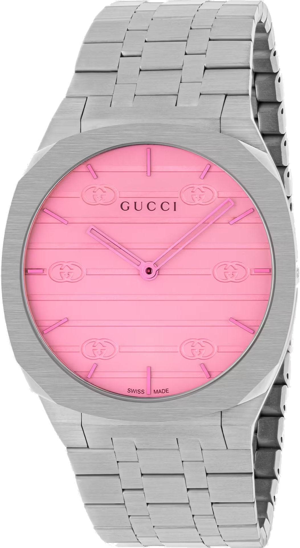 Gucci watch pink clearance face